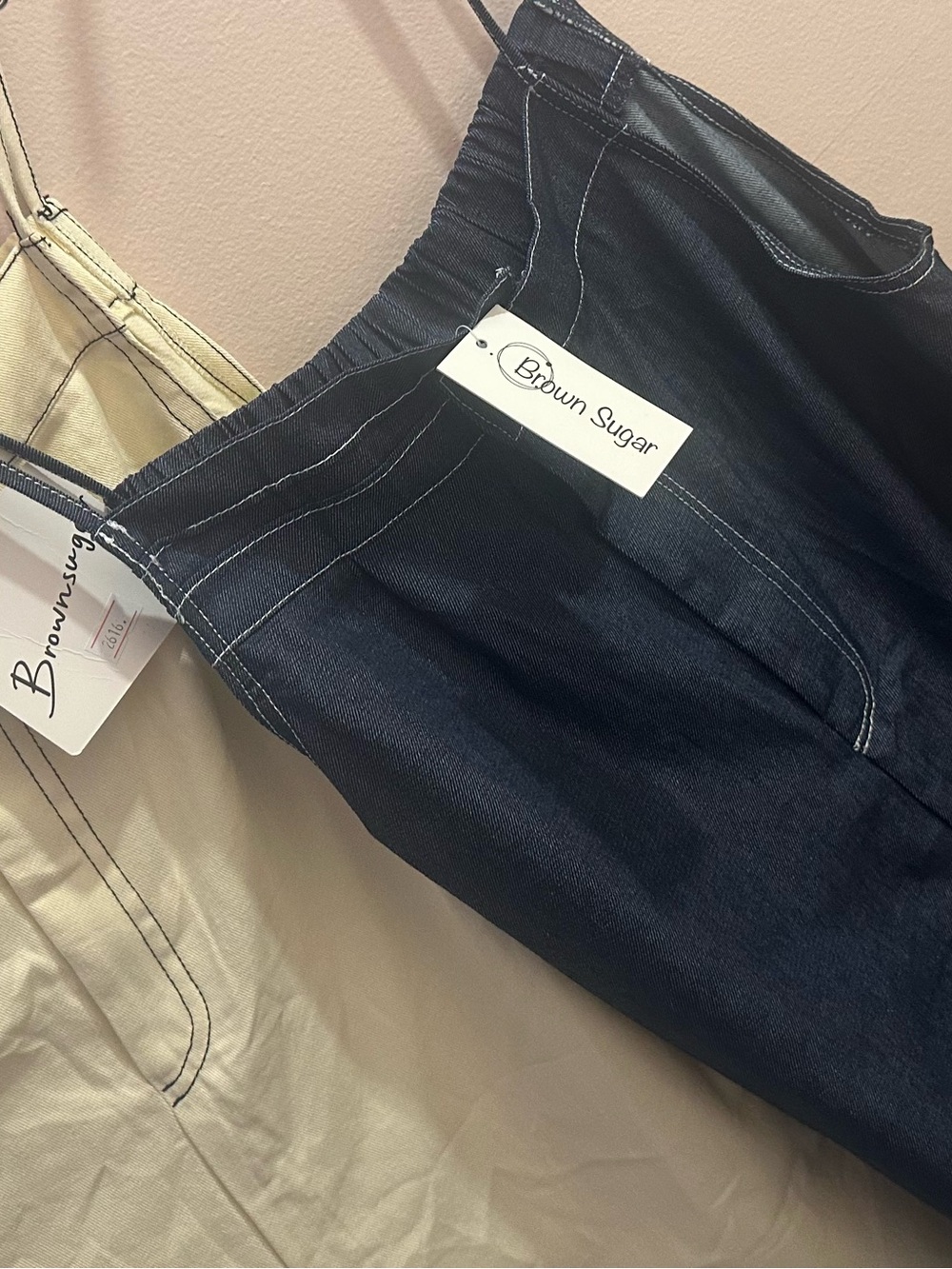 Women's Dark Indigo Denim Overalls with Adjustable Straps